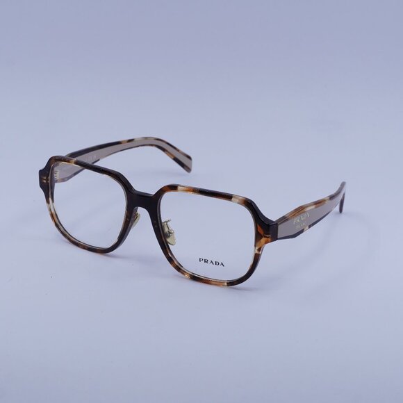 Prada PRB07VD 07R1O1 Eyeglasses Havana Caramel 56mm Square Frame - Picture 1 of 10